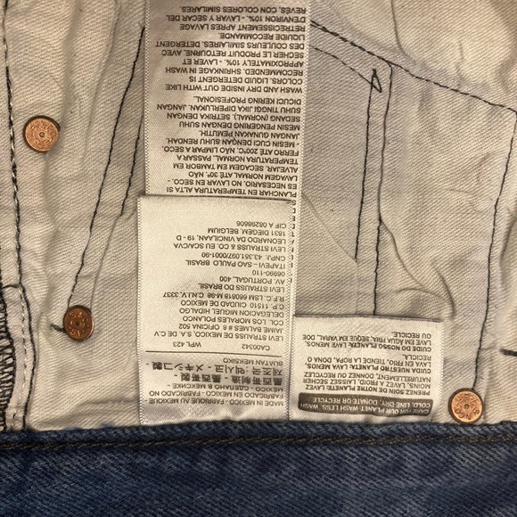 VGUC Men’s Levi’s 501 button fly jeans dark indigo 38 X 32 - Picture 6 of 8